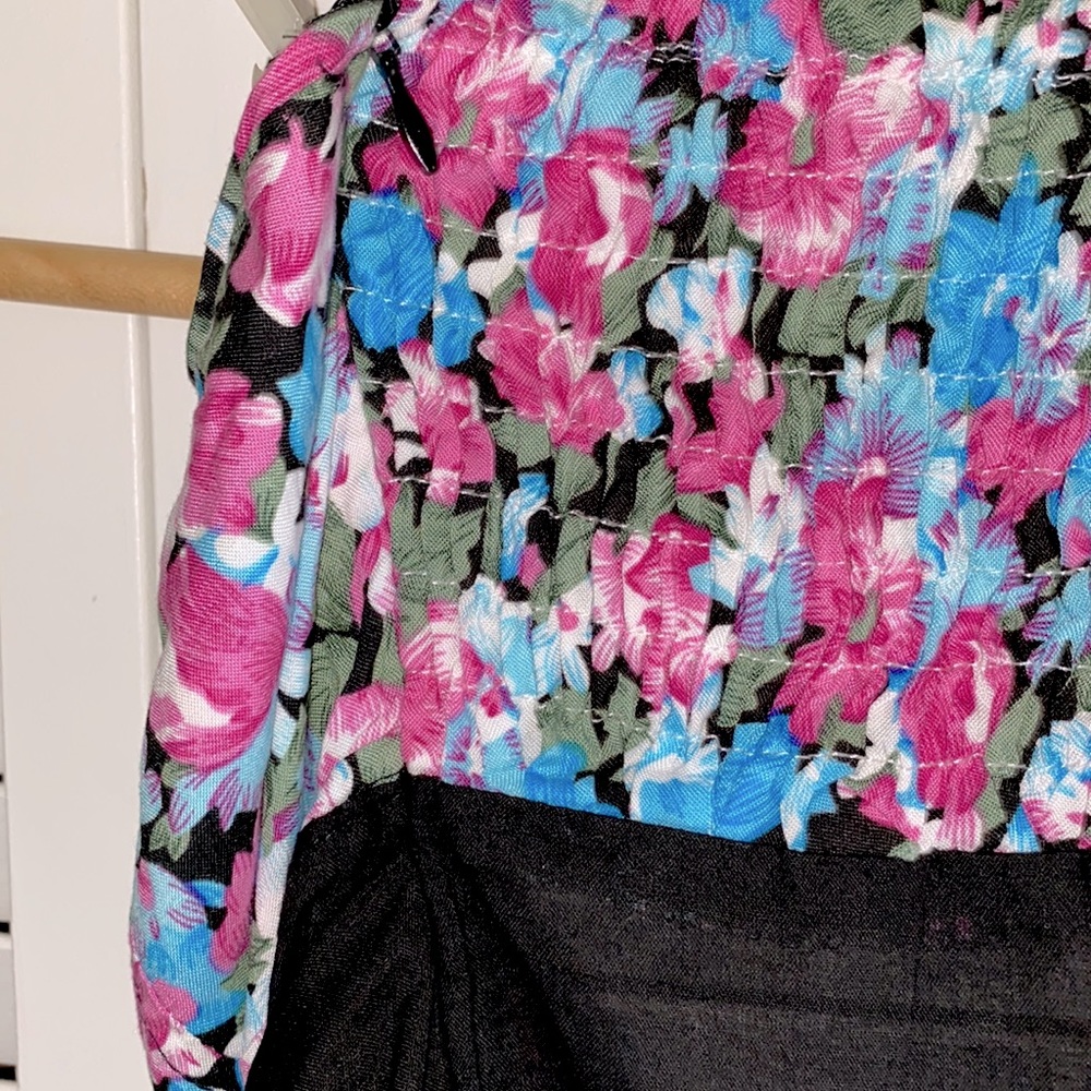 Strapless Floral Ruffle Mini Dress - Picture 7 of 7